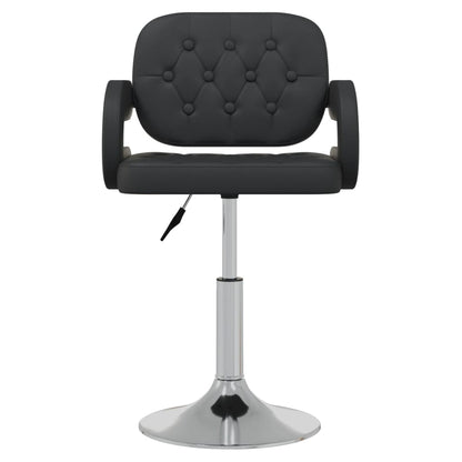 vidaXL Chaises de salle à manger 2 pcs Pivotantes Similicuir Noir