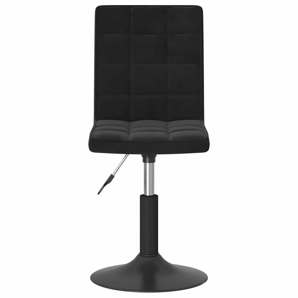 vidaXL Chaises de salle à manger pivotantes 2 pcs Velours noir