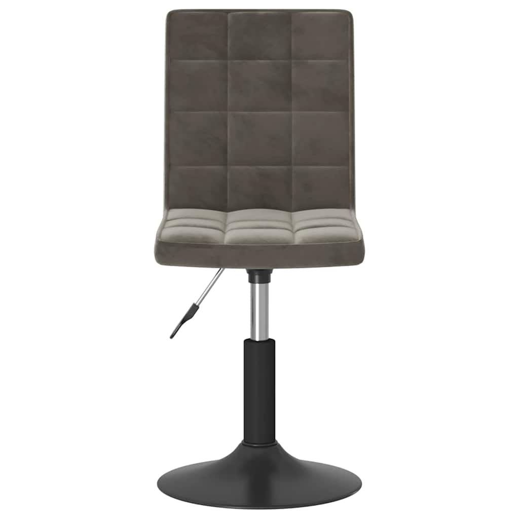 vidaXL Chaises de salle à manger 2 pcs Pivotantes Gris foncé Velours