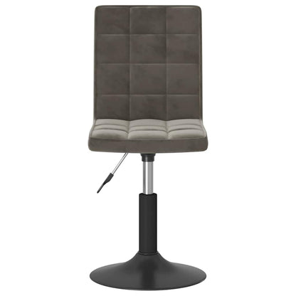 vidaXL Chaises de salle à manger 2 pcs Pivotantes Gris foncé Velours
