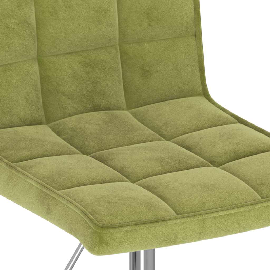 vidaXL Esszimmerstühle 2 Stk. Drehbar Hellgrün Samt
