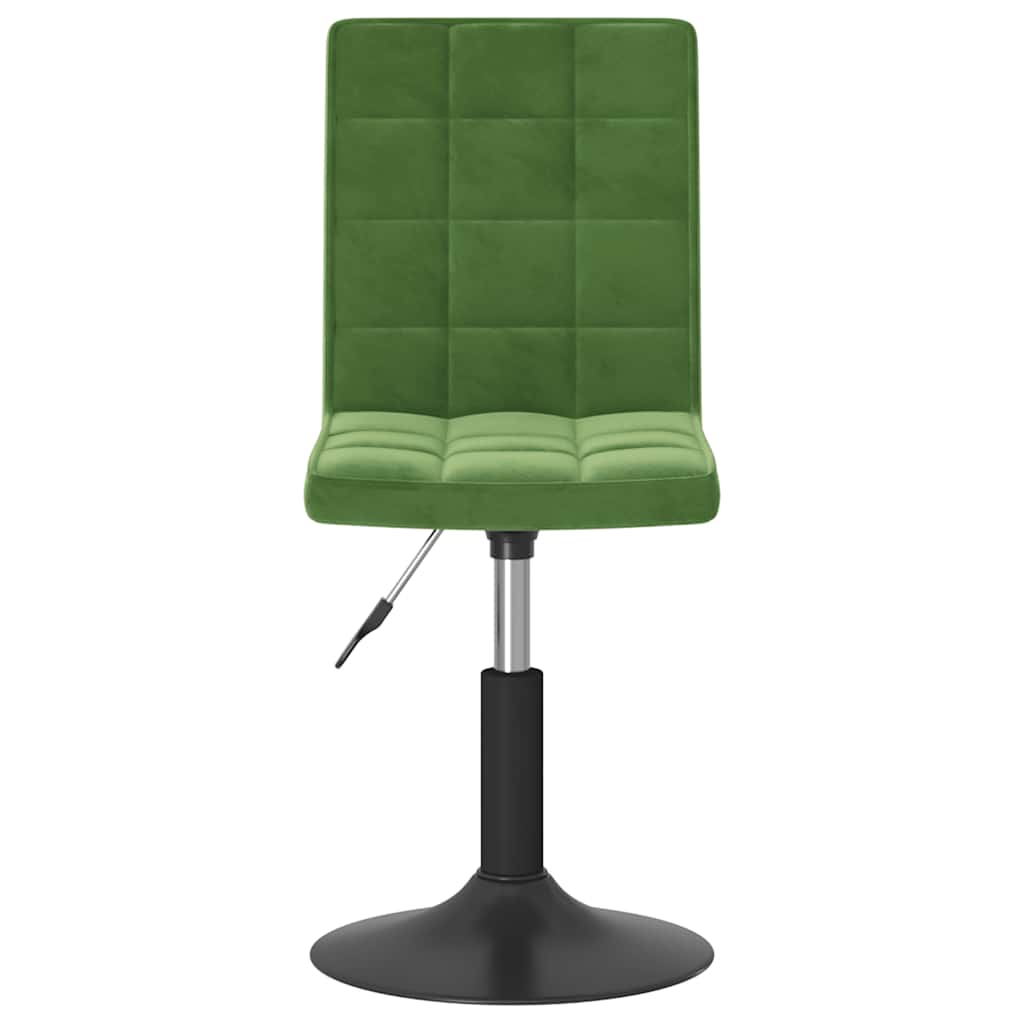 vidaXL Chaises de salle à manger pivotantes 2 pcs Vert foncé Velours