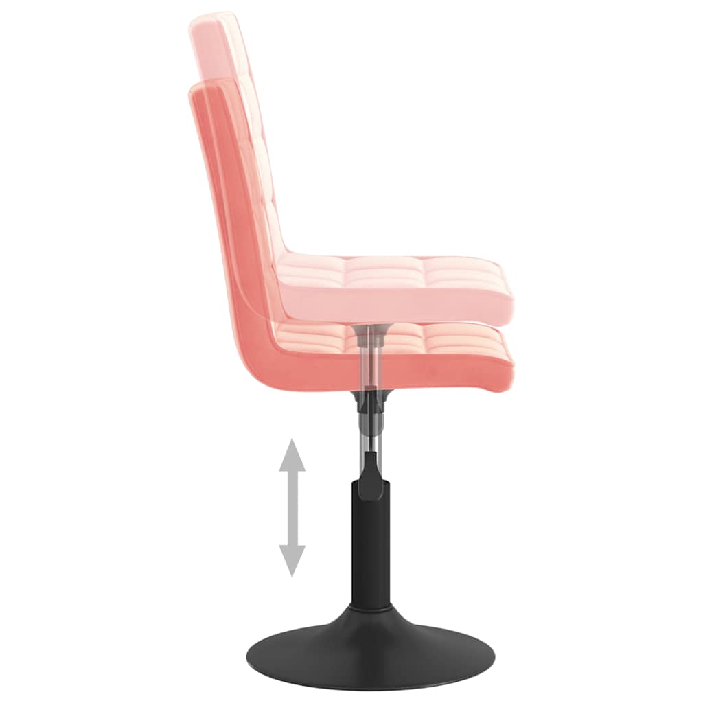 vidaXL Esszimmerstühle 2 Stk. Drehbar Rosa Samt