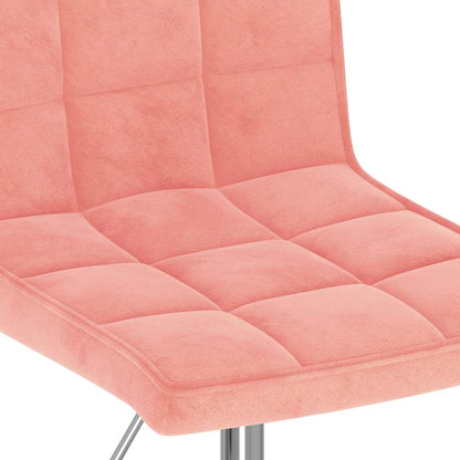 vidaXL Esszimmerstühle 2 Stk. Drehbar Rosa Samt