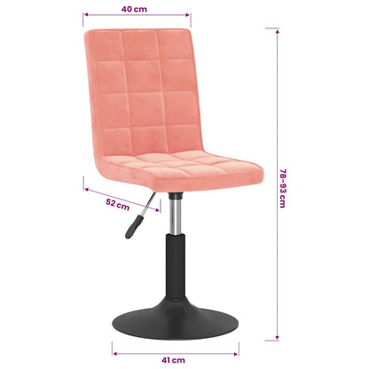 vidaXL Esszimmerstühle 2 Stk. Drehbar Rosa Samt