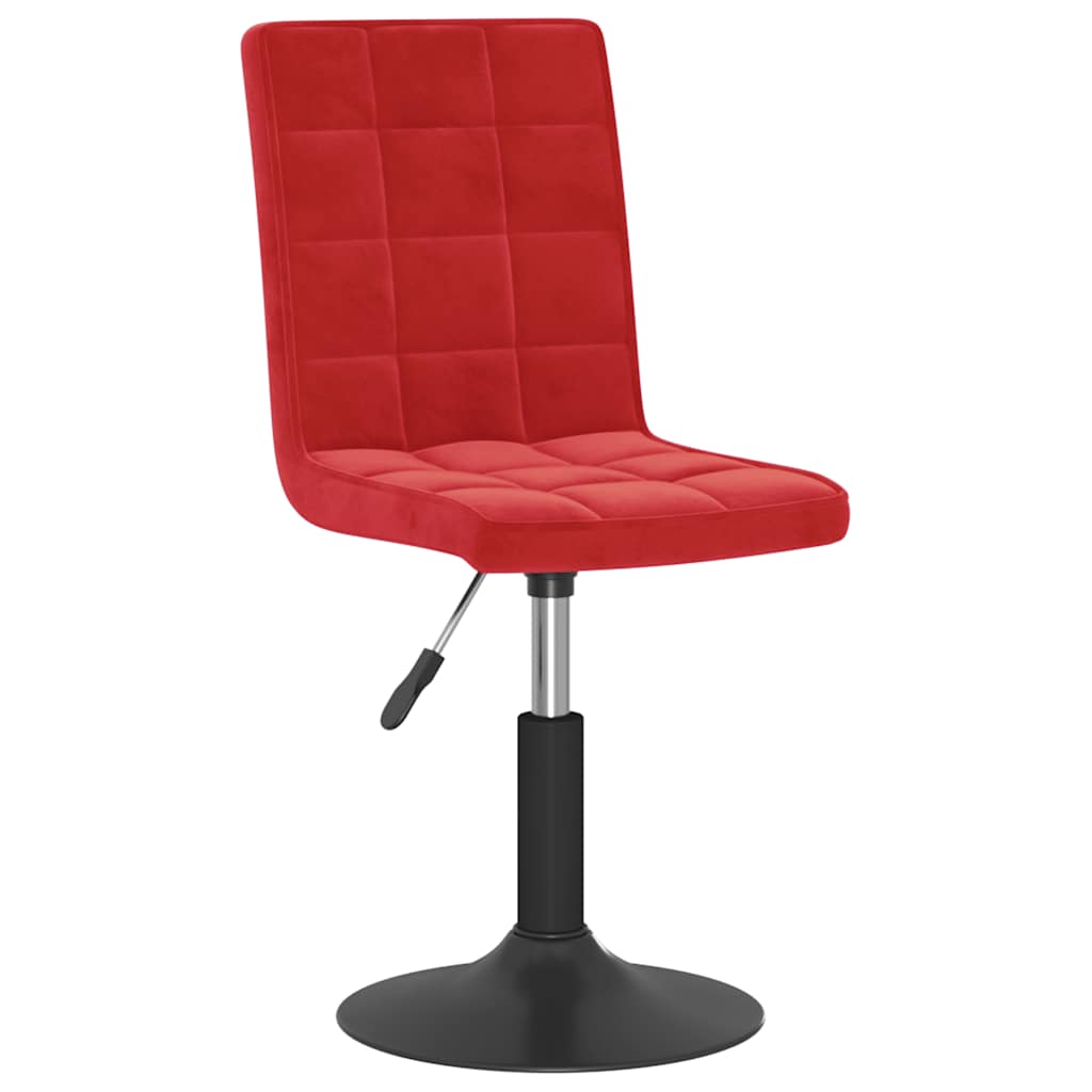 vidaXL Chaises de salle à manger pivotantes 2 pcs Velours rouge bordeaux