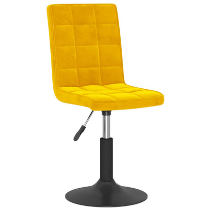 vidaXL Chaises de salle à manger pivotantes 2 pcs Velours jaune moutarde