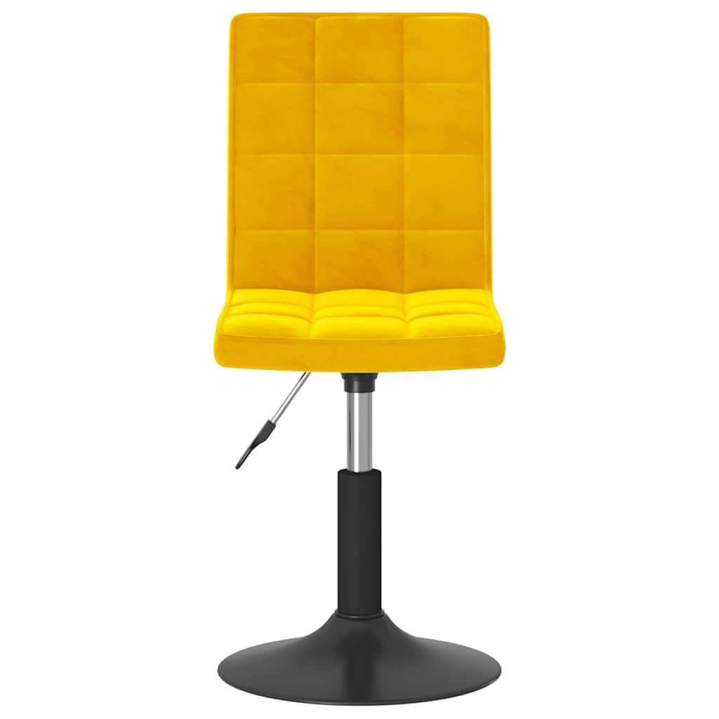 vidaXL Chaises de salle à manger pivotantes 2 pcs Velours jaune moutarde