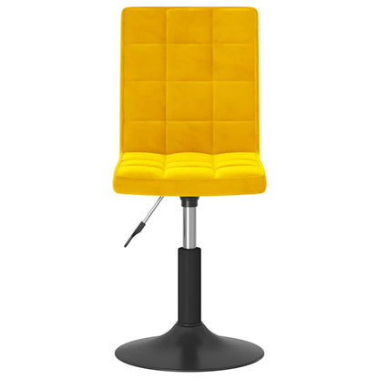 vidaXL Chaises de salle à manger pivotantes 2 pcs Velours jaune moutarde