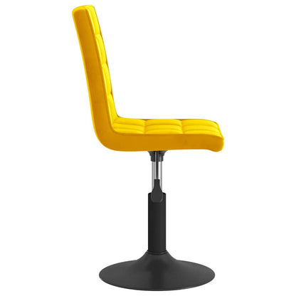 vidaXL Chaises de salle à manger pivotantes 2 pcs Velours jaune moutarde