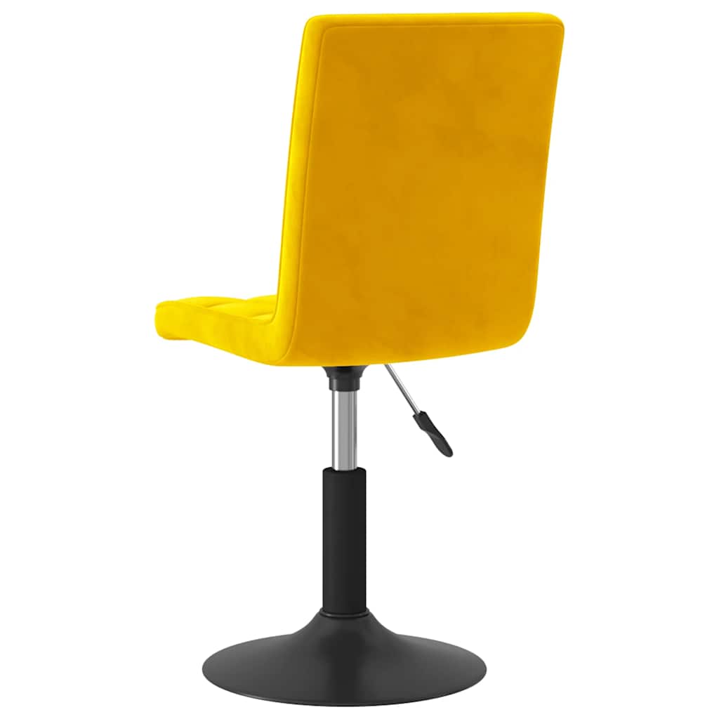vidaXL Chaises de salle à manger pivotantes 2 pcs Velours jaune moutarde