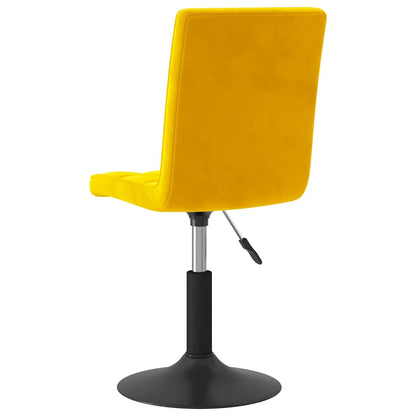 vidaXL Chaises de salle à manger pivotantes 2 pcs Velours jaune moutarde