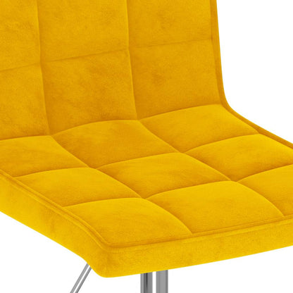 vidaXL Chaises de salle à manger pivotantes 2 pcs Velours jaune moutarde