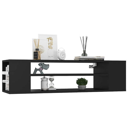 Meuble TV suspendu vidaXL Noir 100x30x26,5 cm Bois d'ingénierie