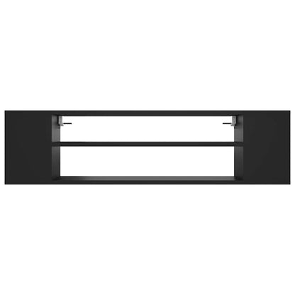 Meuble TV suspendu vidaXL Noir 100x30x26,5 cm Bois d'ingénierie