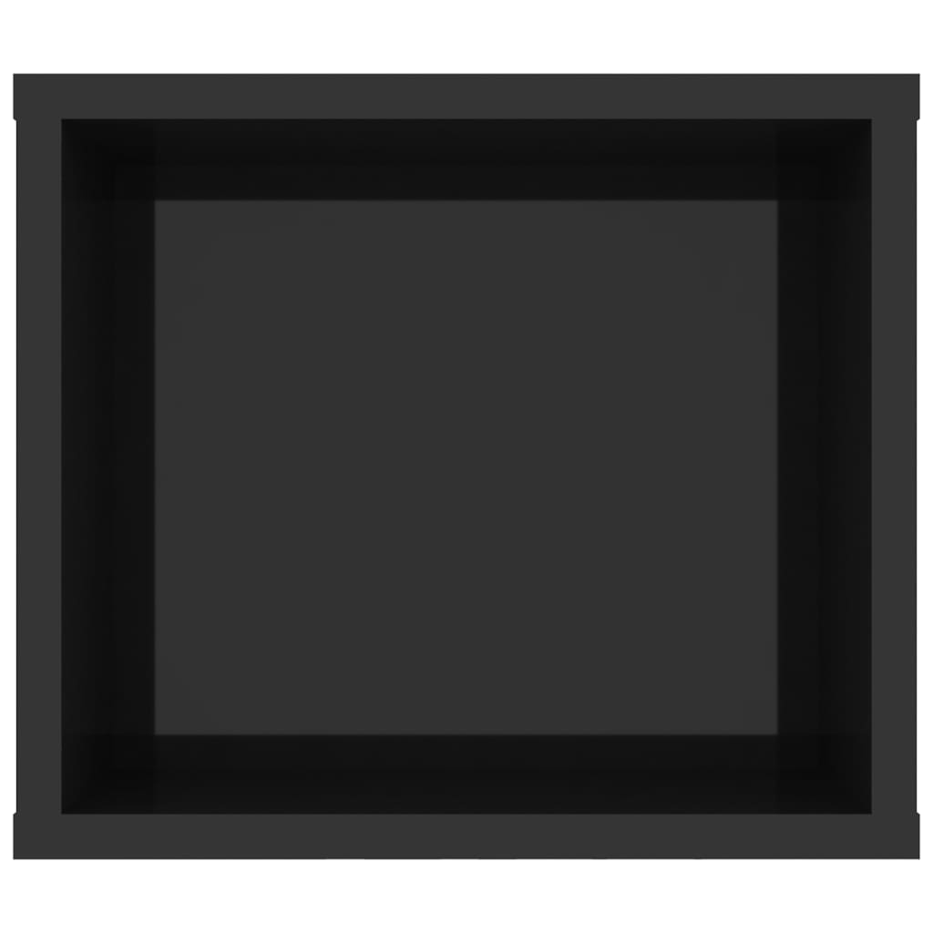 vidaXL Meuble TV suspendu noir brillant 100x30x26,5 cm Aggloméré