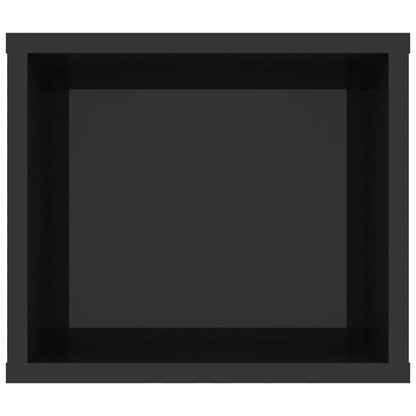 vidaXL Meuble TV suspendu noir brillant 100x30x26,5 cm Aggloméré