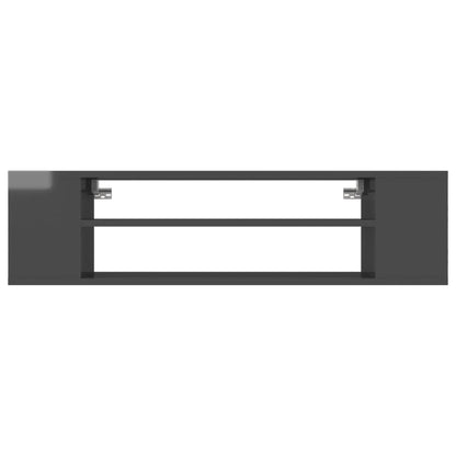 vidaXL TV-Hängeschrank Hochglanz-Grau 100x30x26,5 cm Holzwerkstoff