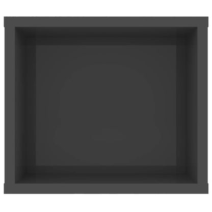 vidaXL TV-Hängeschrank Hochglanz-Grau 100x30x26,5 cm Holzwerkstoff