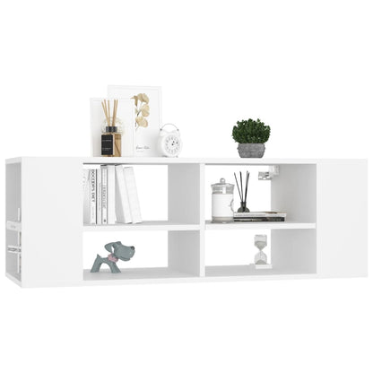 Meuble TV mural vidaXL blanc 102x35x35 cm Aggloméré