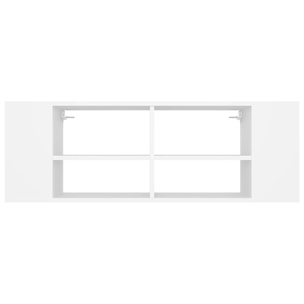 Meuble TV mural vidaXL blanc 102x35x35 cm Aggloméré