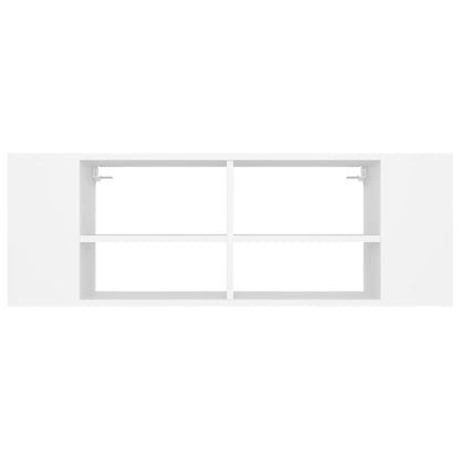 Meuble TV mural vidaXL blanc 102x35x35 cm Aggloméré