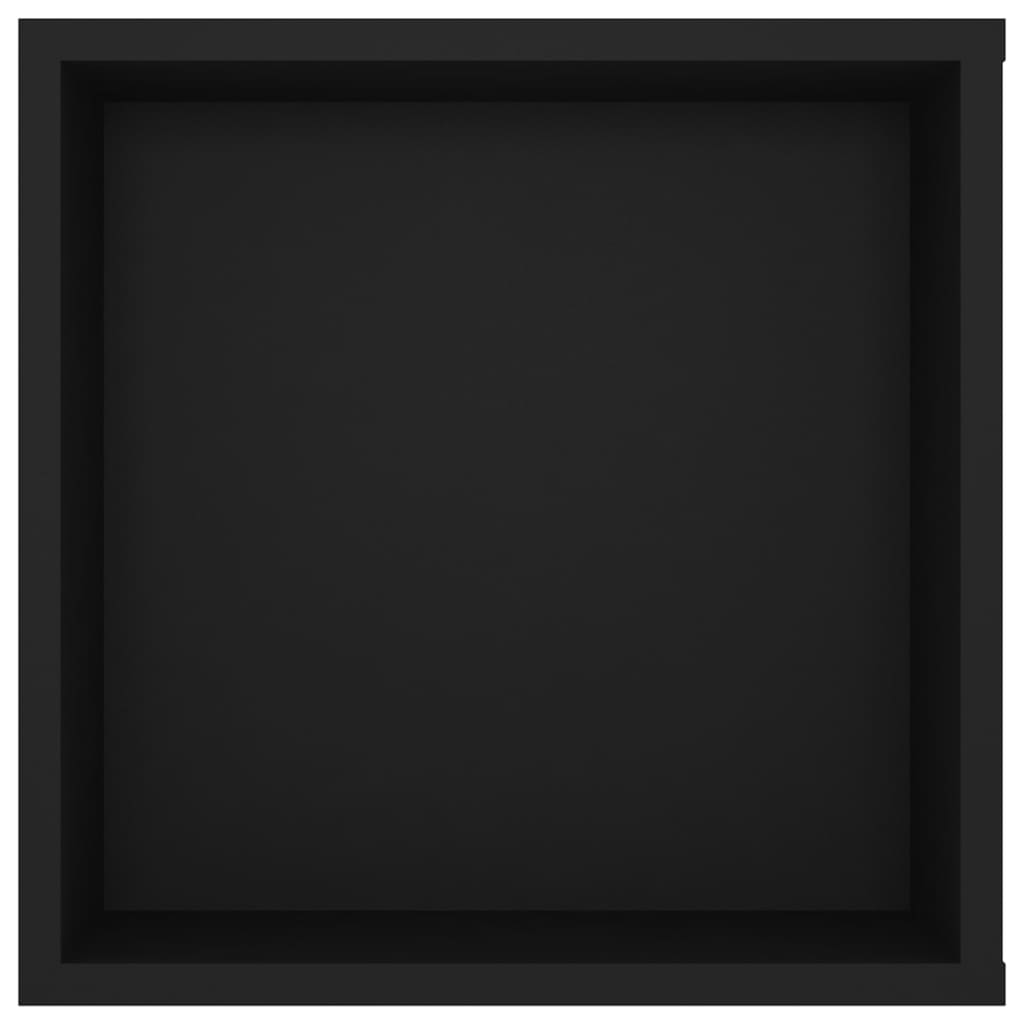 vidaXL Meuble TV mural noir 102x35x35 cm Aggloméré