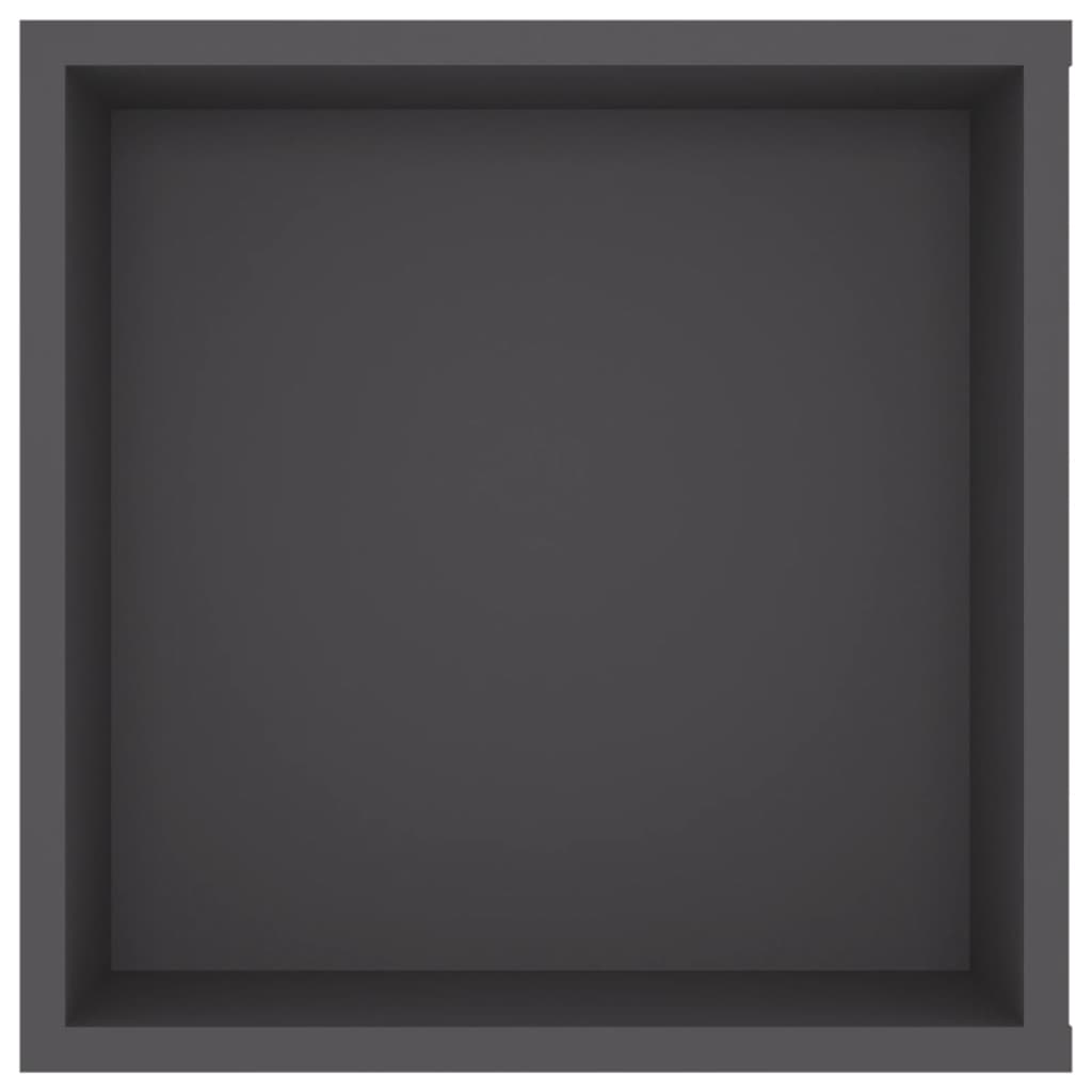 vidaXL Meuble TV mural gris 102x35x35 cm Aggloméré