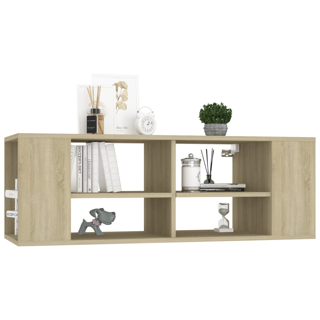 vidaXL Meuble TV mural chêne Sonoma 102x35x35 cm Aggloméré