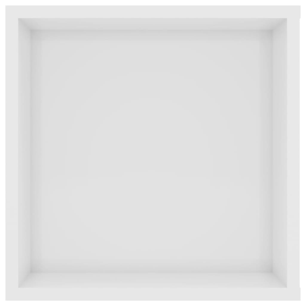vidaXL Meuble TV mural blanc brillant 102x35x35 cm Aggloméré