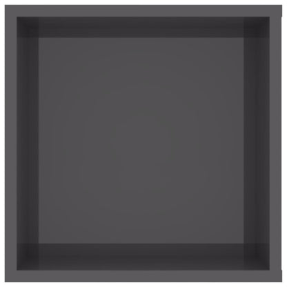 Meuble TV mural vidaXL gris brillant 102x35x35 cm Aggloméré