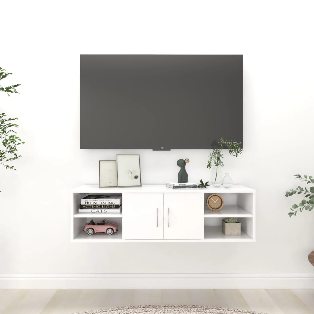 vidaXL Wandregal Weiß 102x30x29 cm Holzwerkstoff