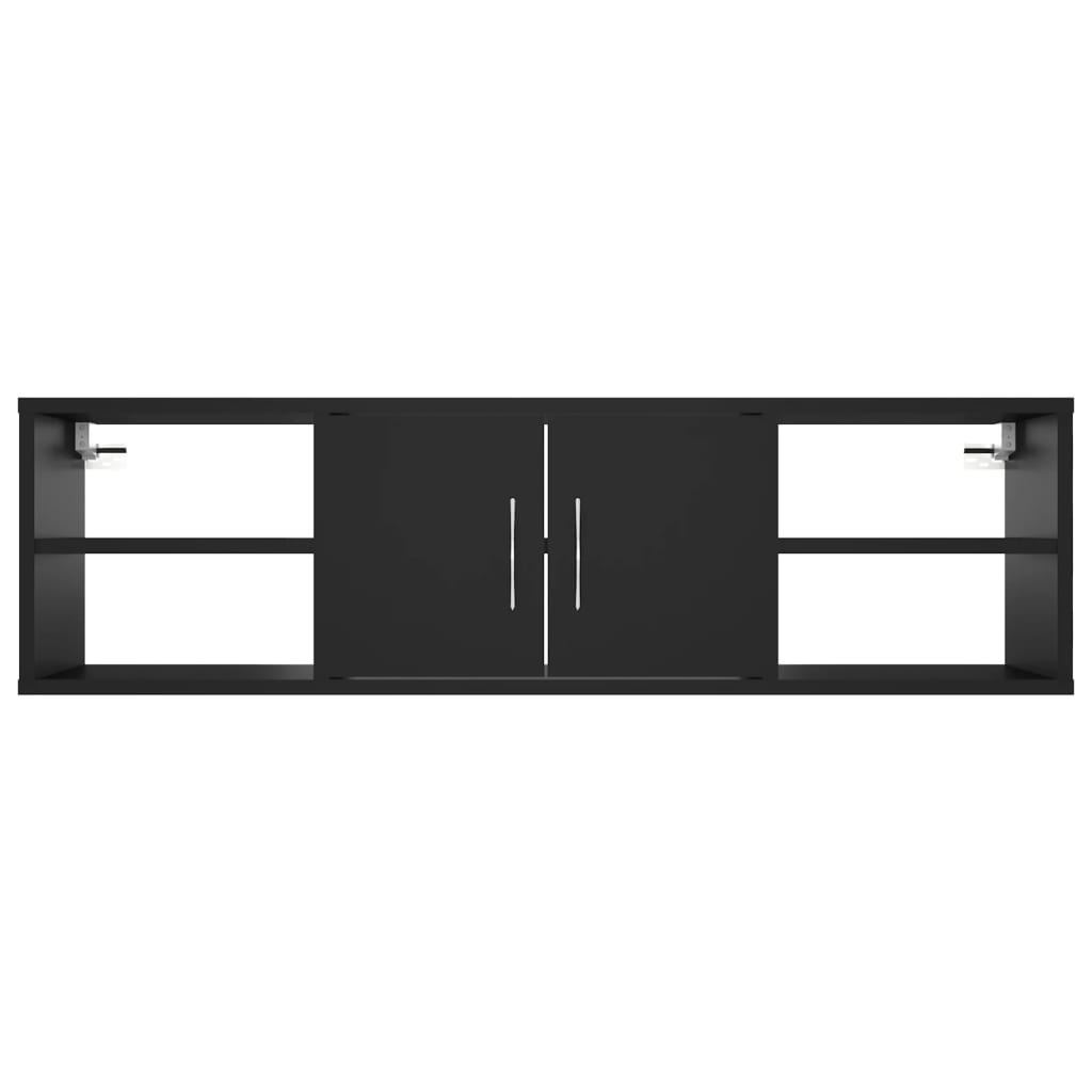 vidaXL Étagère murale noire 102x30x29 cm Bois d'ingénierie