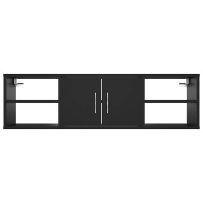 vidaXL Étagère murale noire 102x30x29 cm Bois d'ingénierie