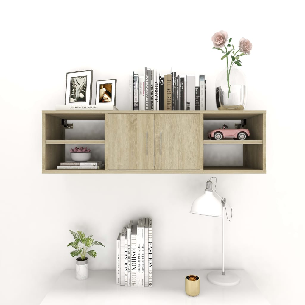 vidaXL Étagère murale chêne sonoma 102x30x29 cm aggloméré