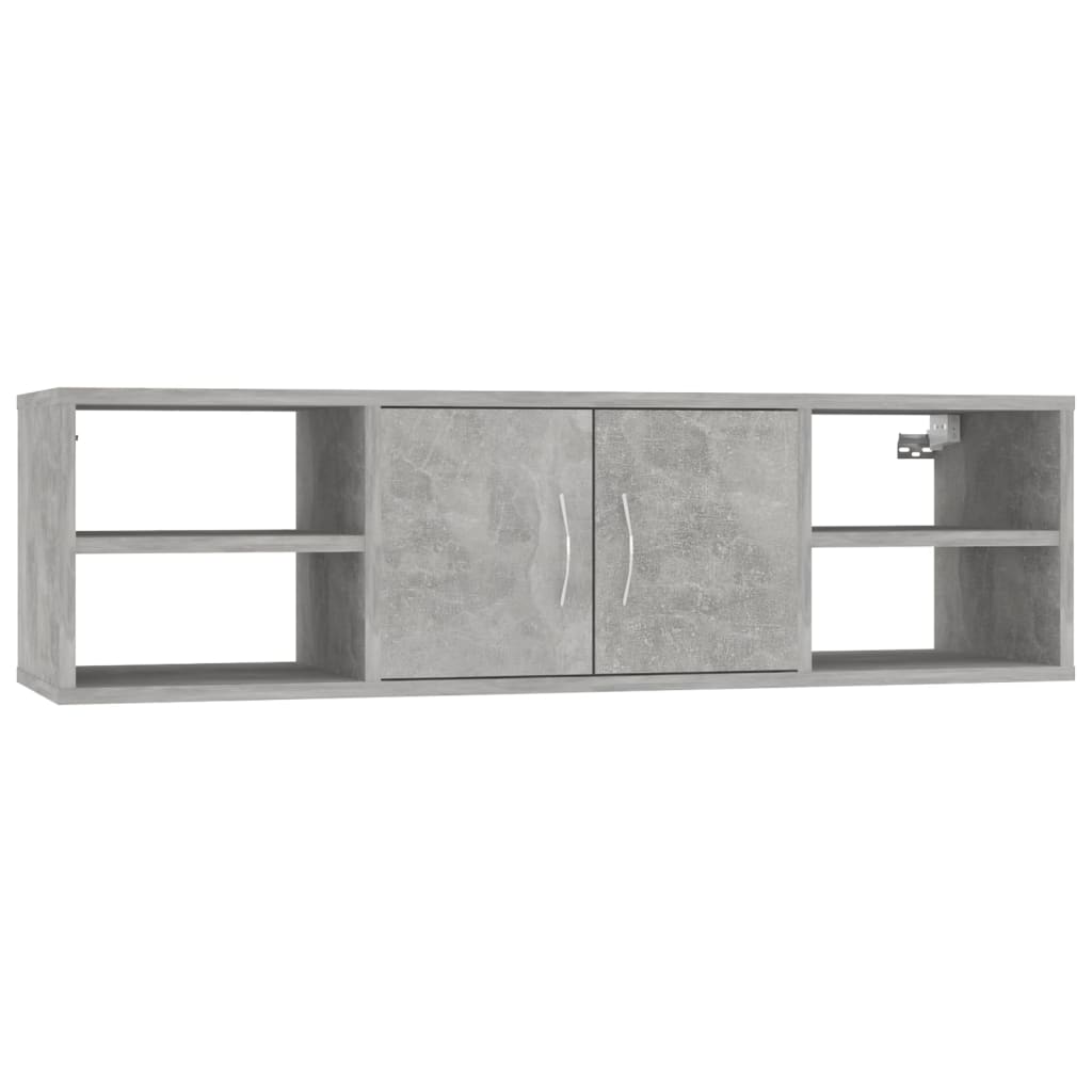vidaXL Étagère murale gris béton 102x30x29 cm bois d'ingénierie