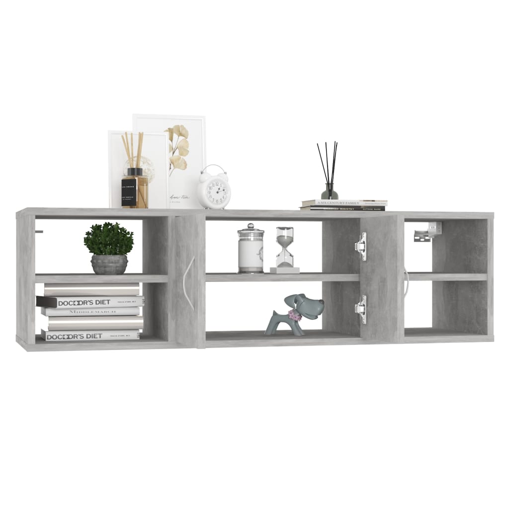 vidaXL Étagère murale gris béton 102x30x29 cm bois d'ingénierie