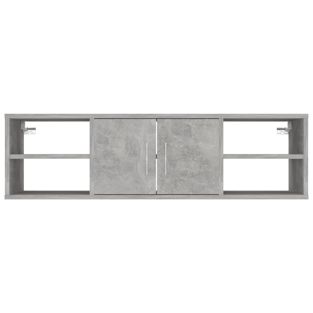 vidaXL Étagère murale gris béton 102x30x29 cm bois d'ingénierie