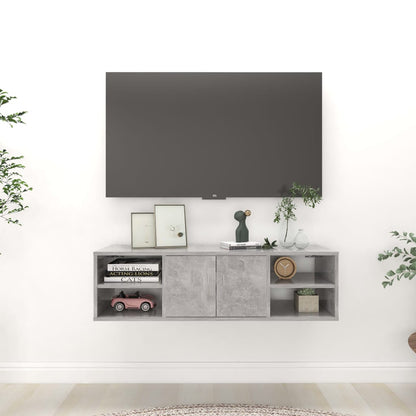 vidaXL Étagère murale gris béton 102x30x29 cm bois d'ingénierie