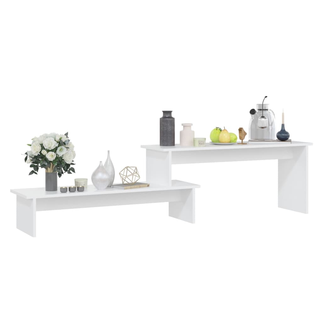 vidaXL Meuble TV Blanc 180x30x43 cm Bois d'ingénierie
