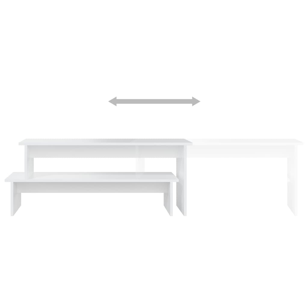 vidaXL Meuble TV Blanc 180x30x43 cm Bois d'ingénierie