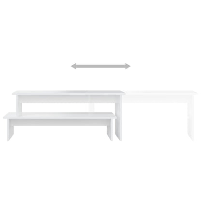 vidaXL Meuble TV Blanc 180x30x43 cm Bois d'ingénierie