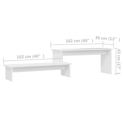 vidaXL Meuble TV Blanc 180x30x43 cm Bois d'ingénierie