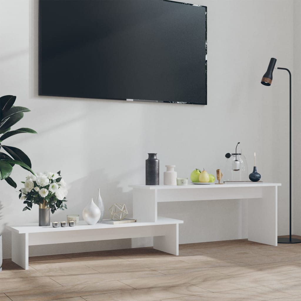 vidaXL Meuble TV Blanc 180x30x43 cm Bois d'ingénierie