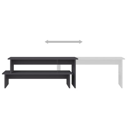 vidaXL Meuble TV gris 180x30x43 cm Aggloméré