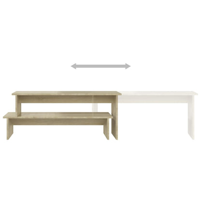 Meuble TV vidaXL chêne Sonoma 180x30x43 cm bois d'ingénierie