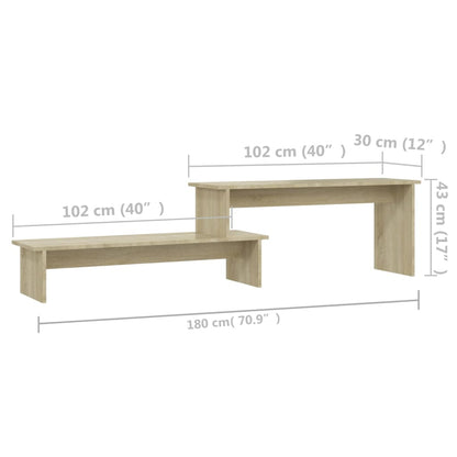 Meuble TV vidaXL chêne Sonoma 180x30x43 cm bois d'ingénierie