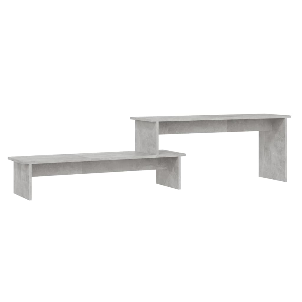 vidaXL Meuble TV gris béton 180x30x43 cm Bois d'ingénierie