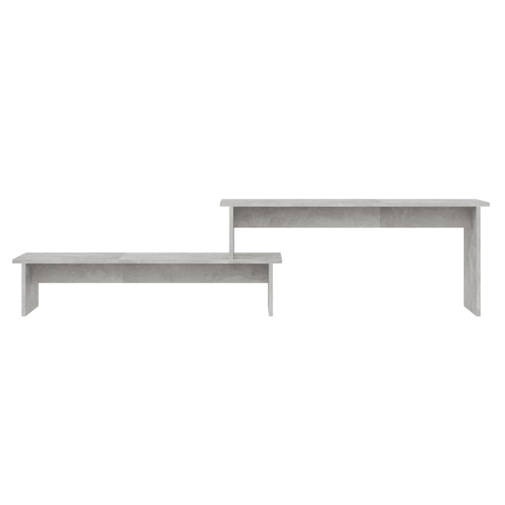 vidaXL Meuble TV gris béton 180x30x43 cm Bois d'ingénierie