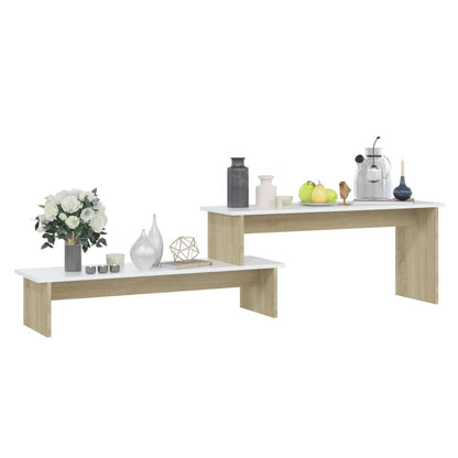 vidaXL Meuble TV chêne Sonoma blanc 180x30x43 cm bois d'ingénierie